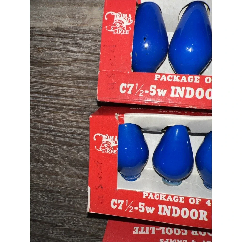 VINTAGE TRIM-A-TREE C7.5-5W INDOOR REPLACEMENT BULBS LAMPS 1 PACK OF 4 Christmas